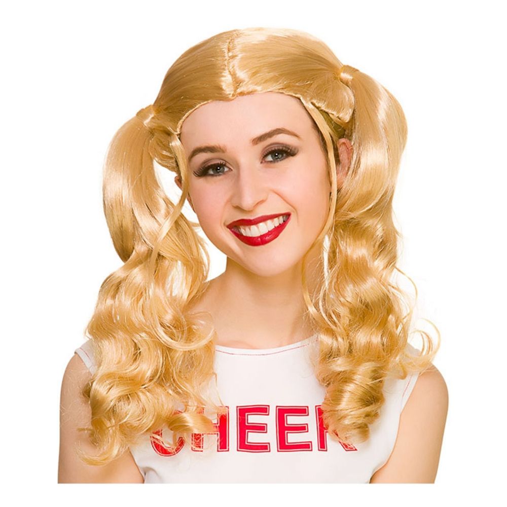 Cheerleader Blond Parykk
