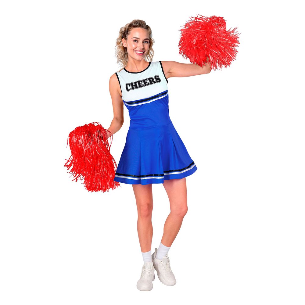 Cheerleader Klänning Blå Maskeraddräkt
