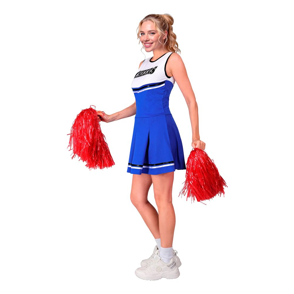 Cheerleader Klänning Blå Maskeraddräkt