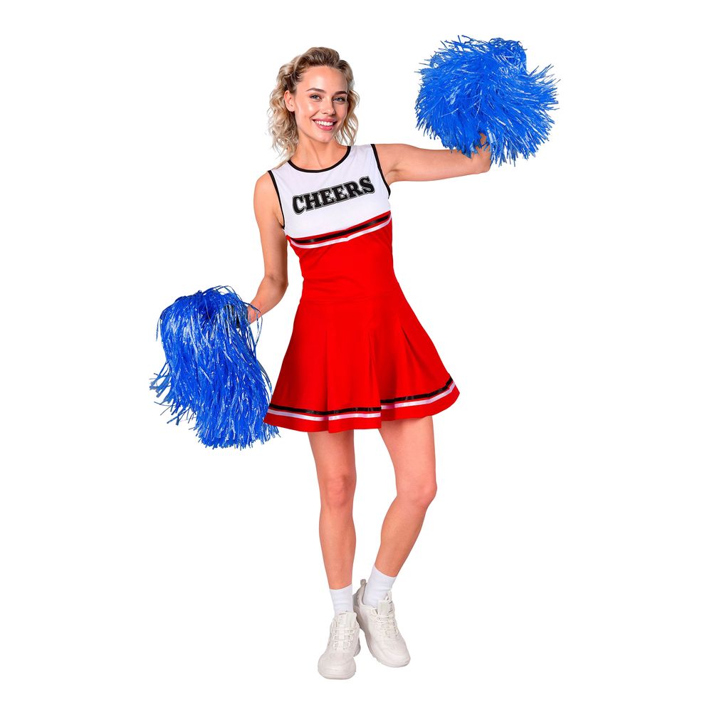 Cheerleader Klänning Röd Maskeraddräkt
