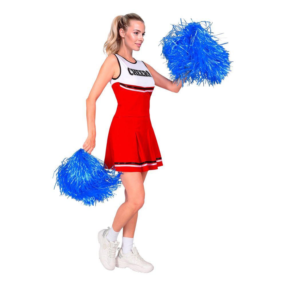 Cheerleader Klänning Röd Maskeraddräkt