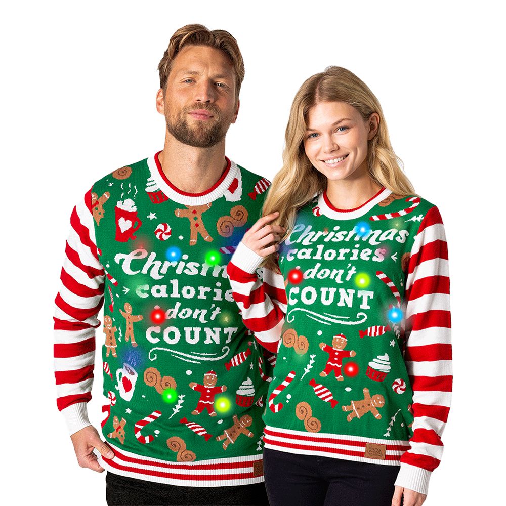 Christmas Calories Dont Count LED Jultröja