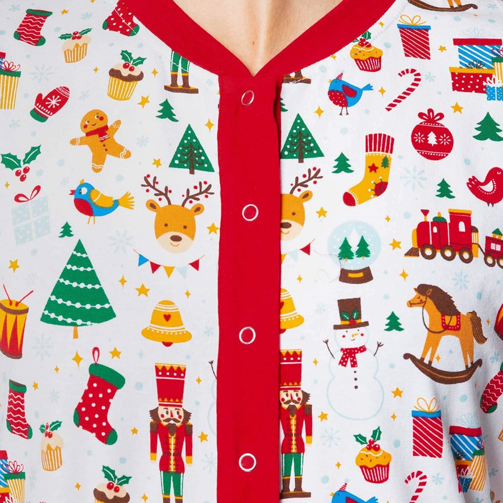 Christmas Dream Valkoinen Joulupyjama Haalari Naisten