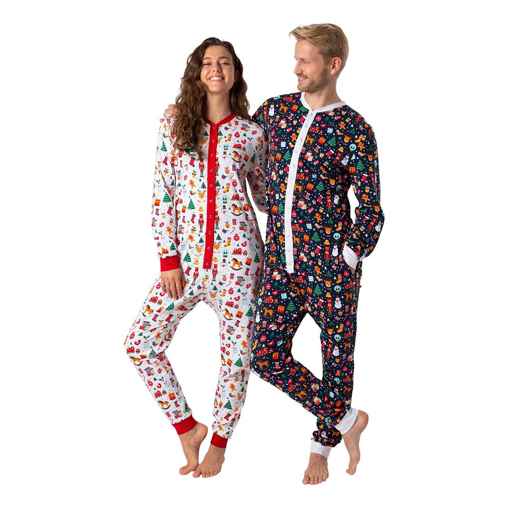 Christmas Dream Valkoinen Joulupyjama Haalari Naisten