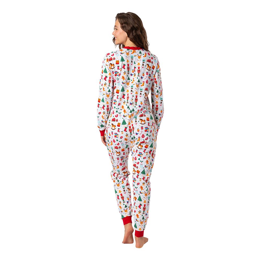 Christmas Dream Valkoinen Joulupyjama Haalari Naisten