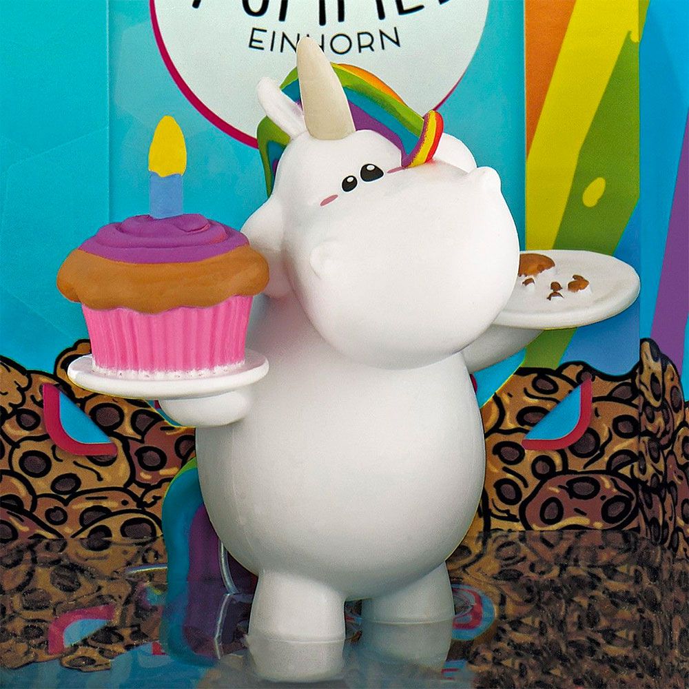 Chubby Unicorn Fødselsdag Kakefigur