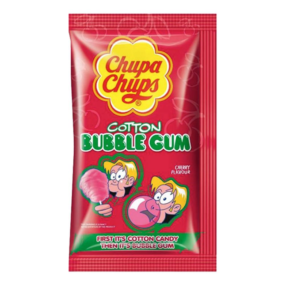 Chupa Chups Sukkerspinn Tyggegummi Kirsebær