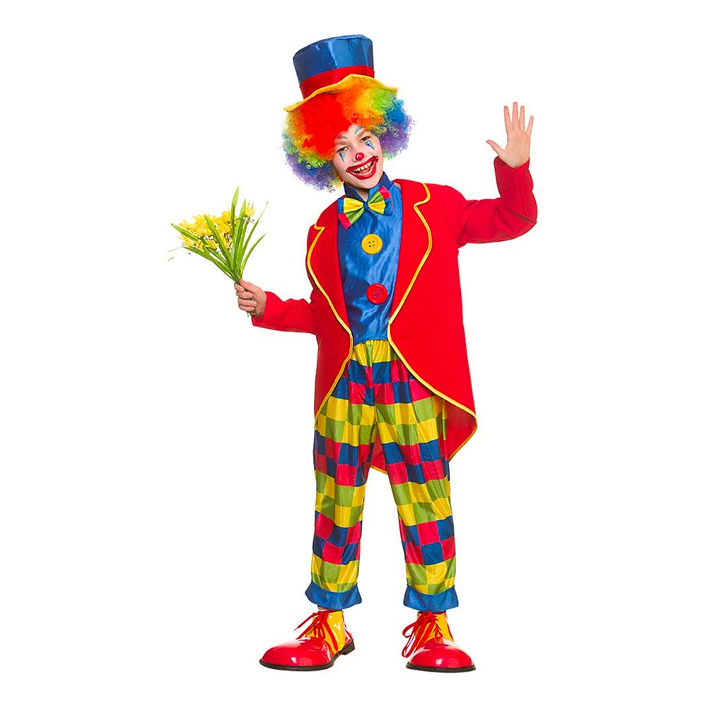 Cirkus Clown Barn Maskeraddräkt