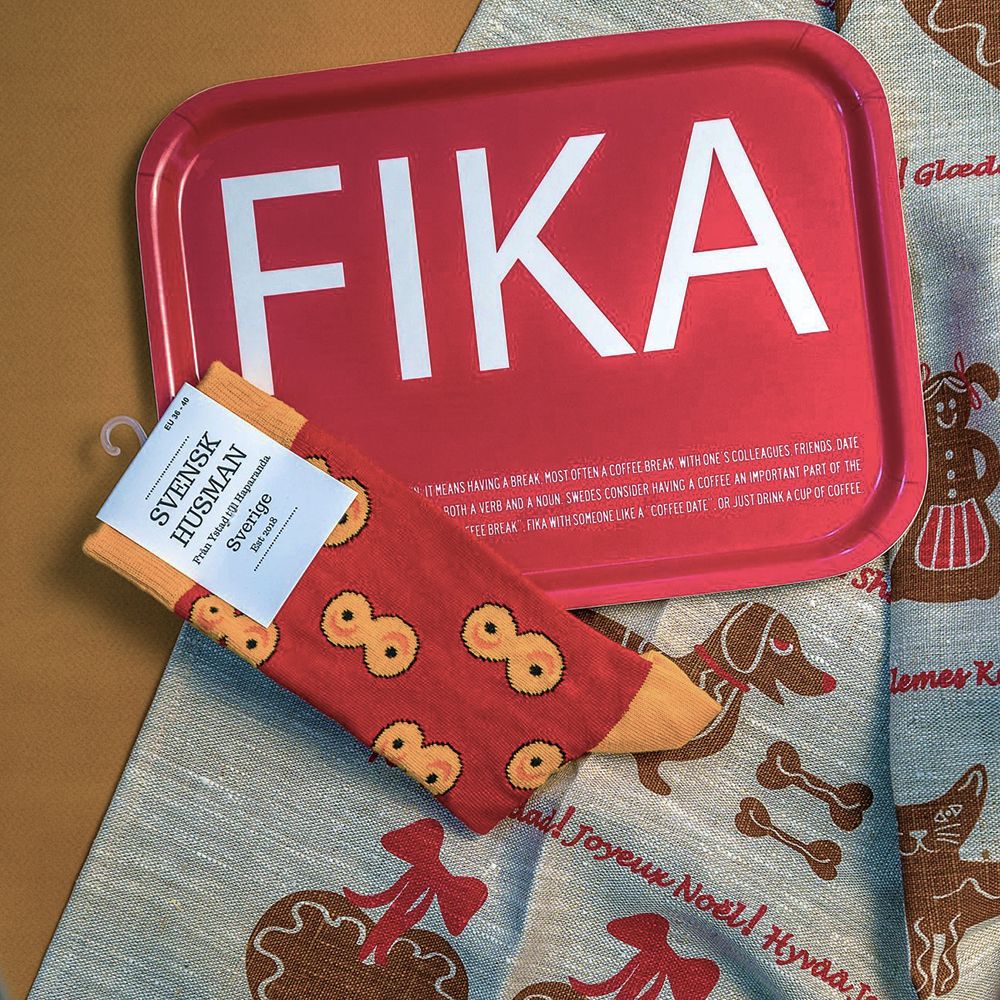 Citronelles Fika Tarjotin Punainen