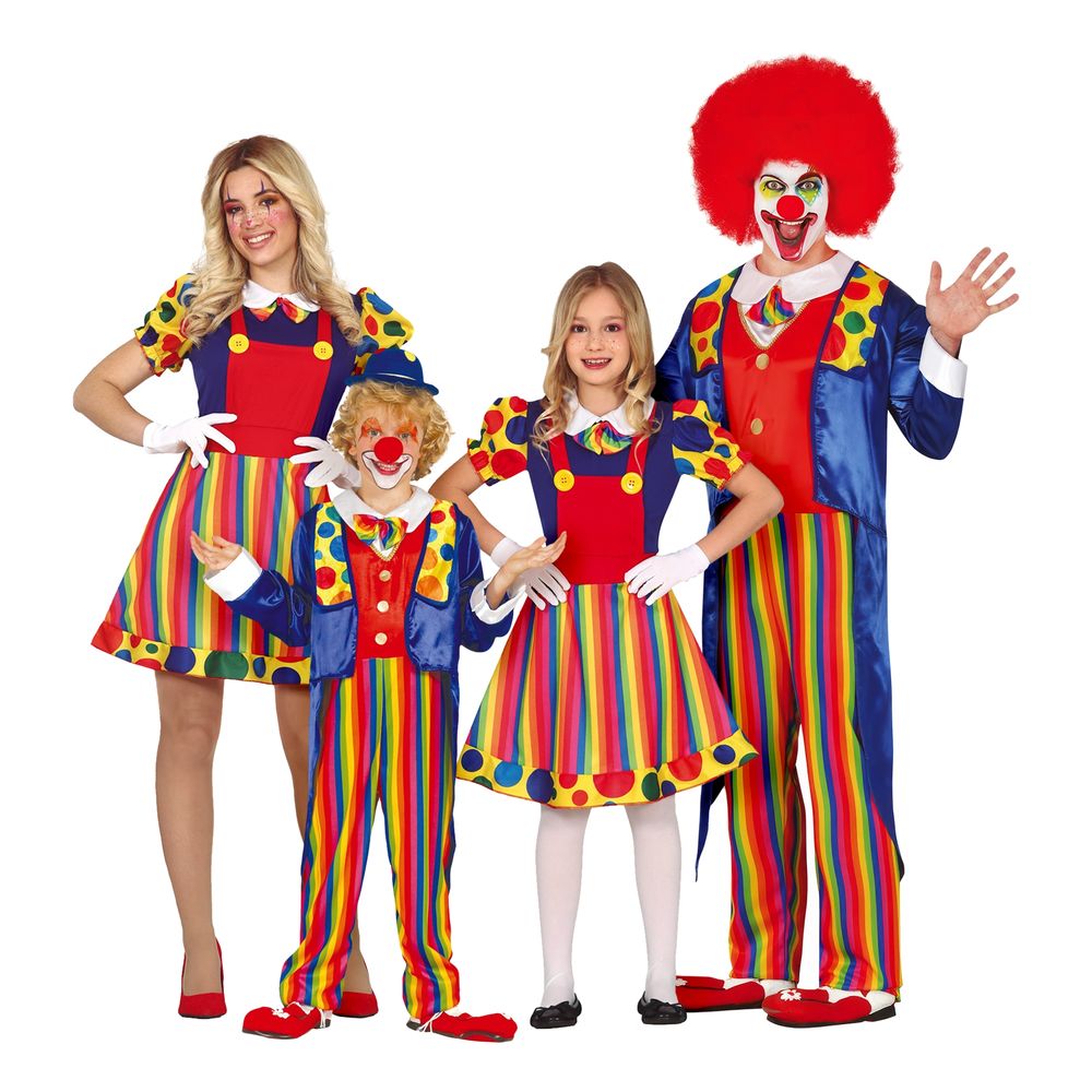Clown Klänning Barn Maskeraddräkt
