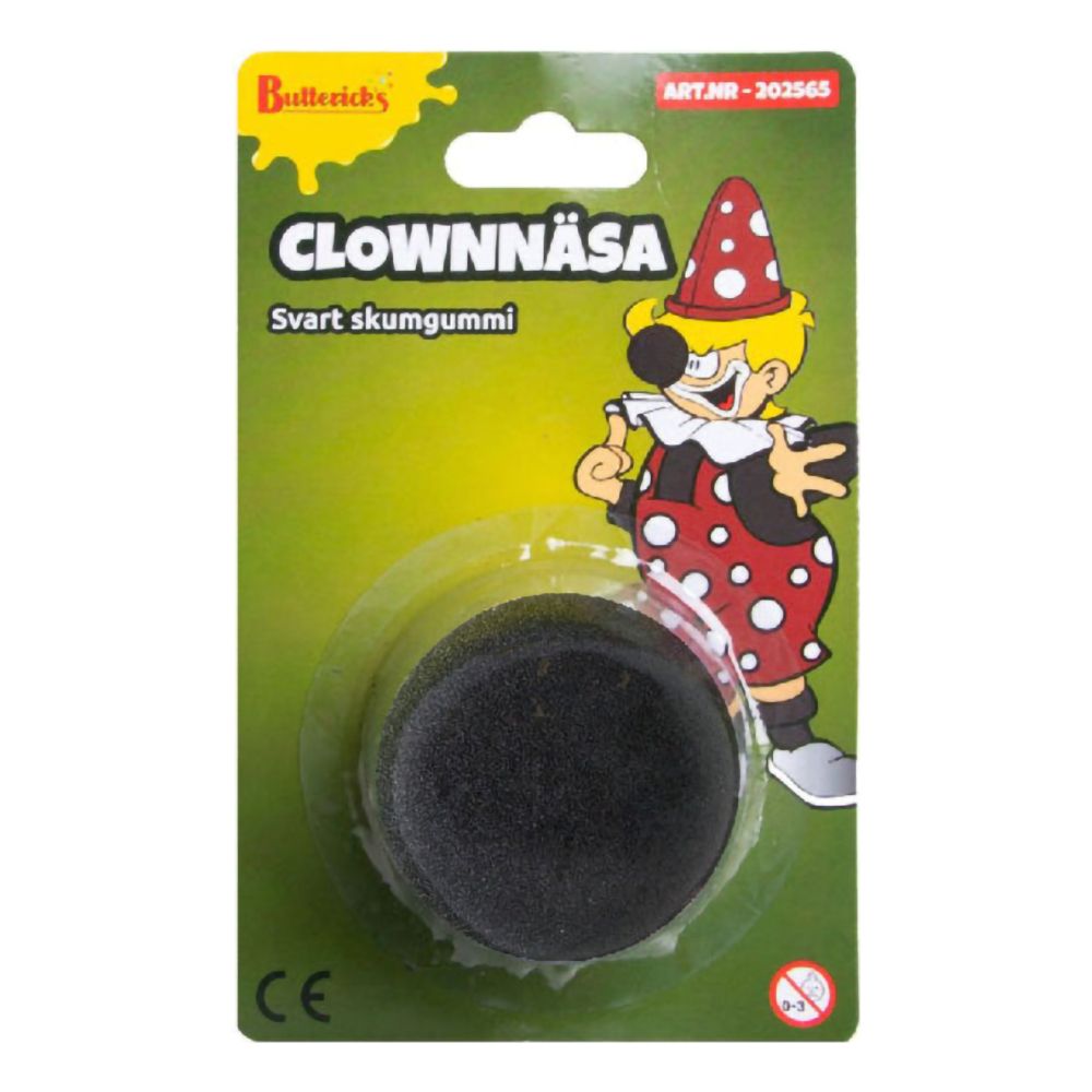 Klovnenæse i Skumgummi Sort