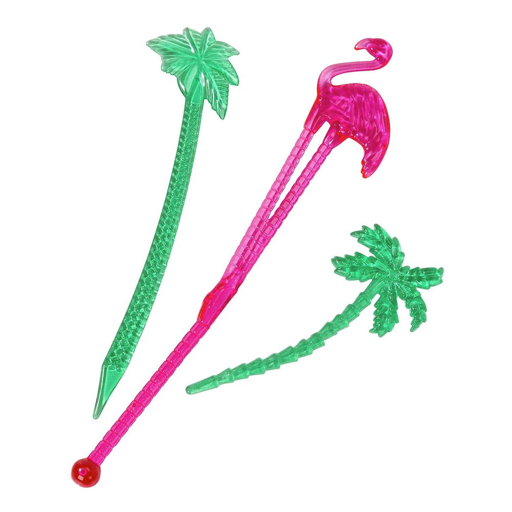 Cocktaildekoration Flamingo & Palm