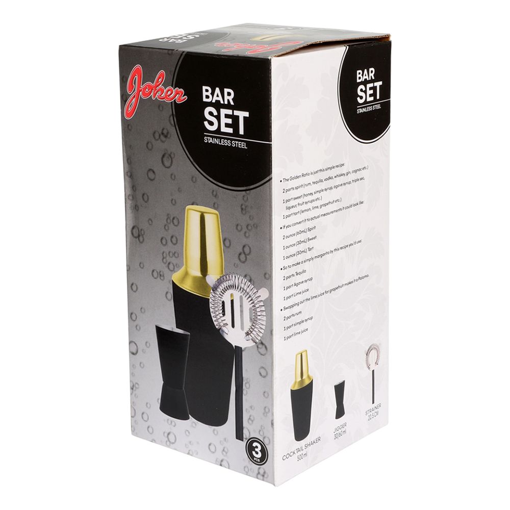 Cocktailsæt Guld/Sort