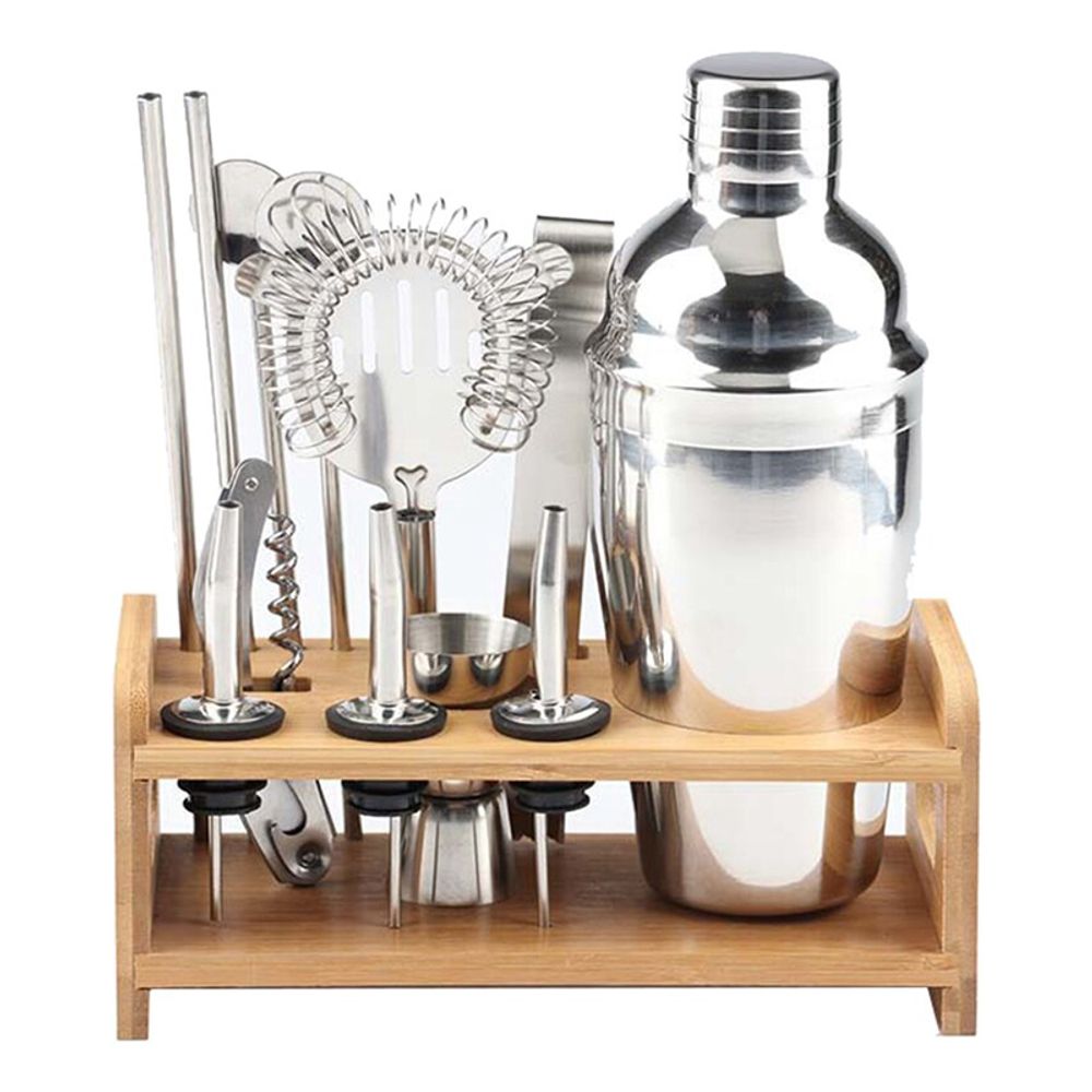 Cocktailsetti Ruostumatonta terästä Telineellä