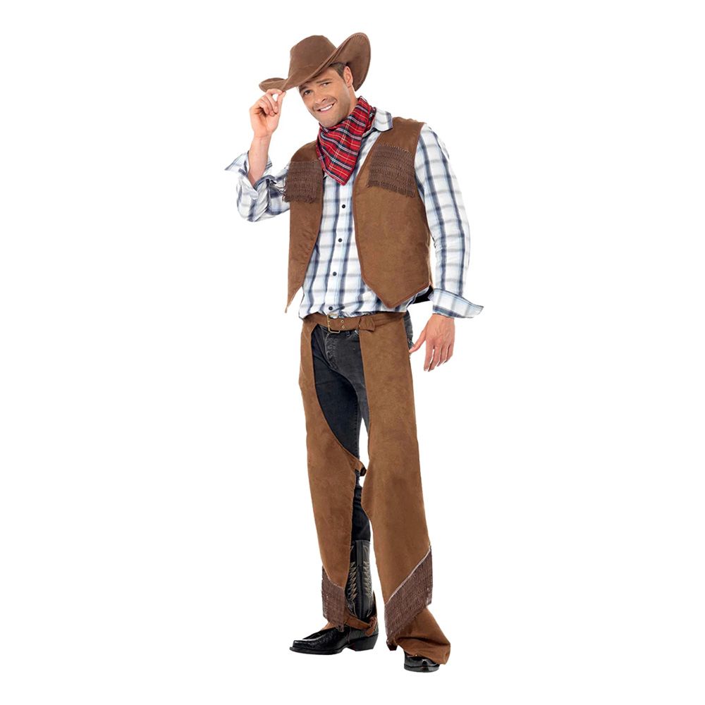 Cowboy Ruskea Naamiaisasu