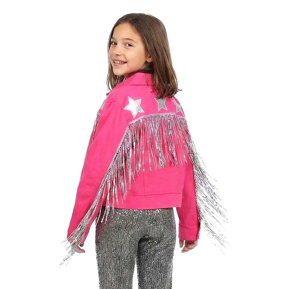 Cowboyjakke med Frynser Rosa til Barn