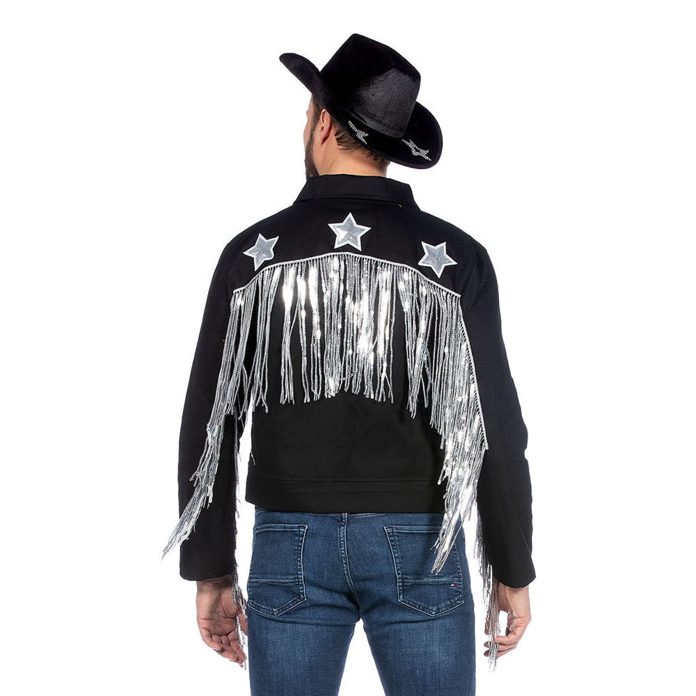 Cowboytakki Hapsuilla Musta Miehelle