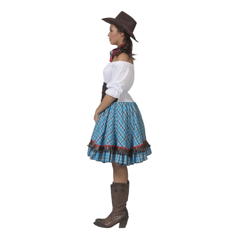 Cowboy Kjole Blå Kostume