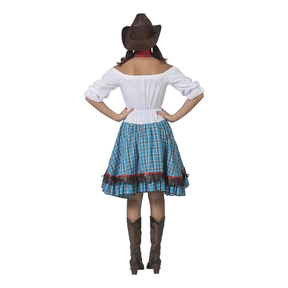 Cowboy Kjole Blå Kostume