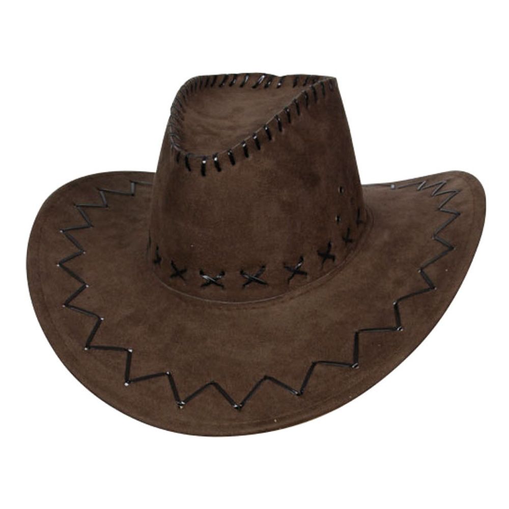 Cowboyhattu Ruskea Ompeleilla