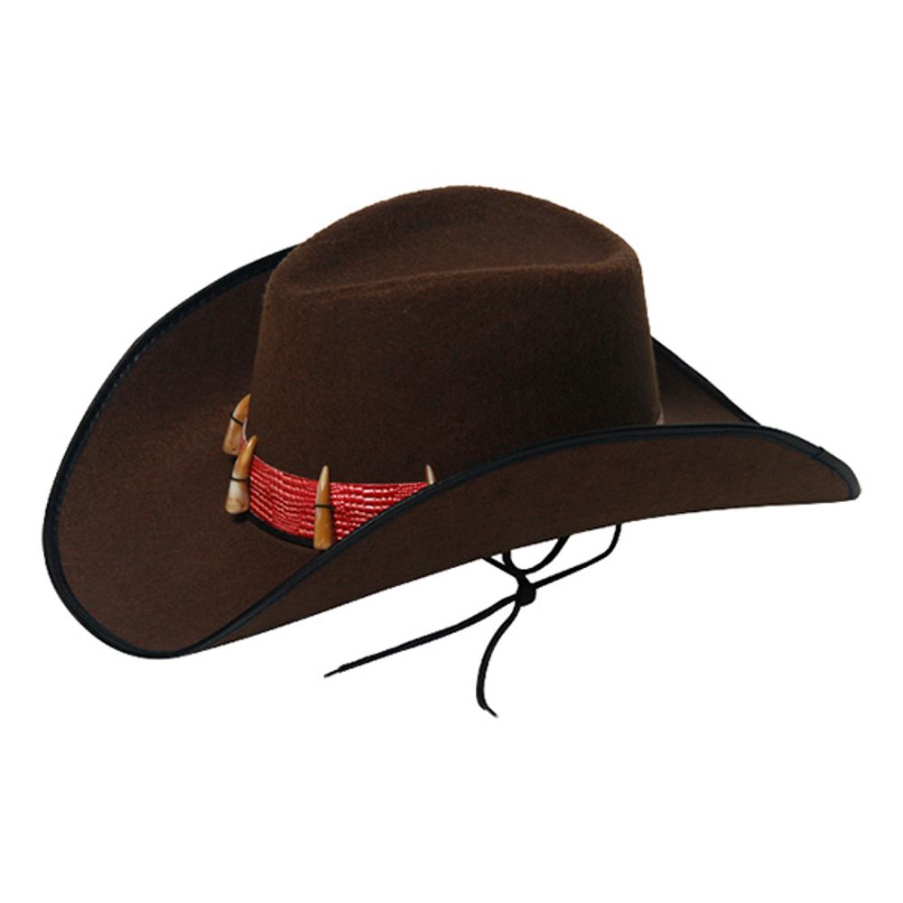 Cowboyhatt med Krokodiltänder