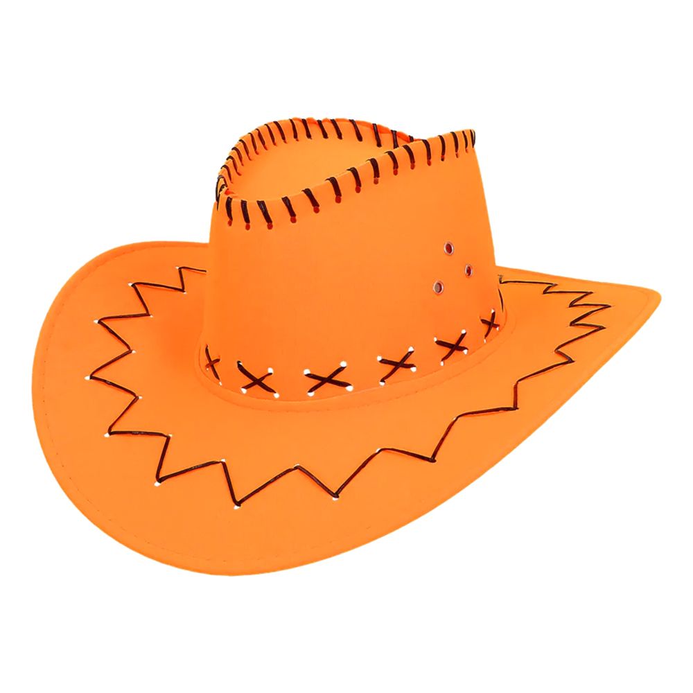 Cowboyhatt med Sömmar Neonorange