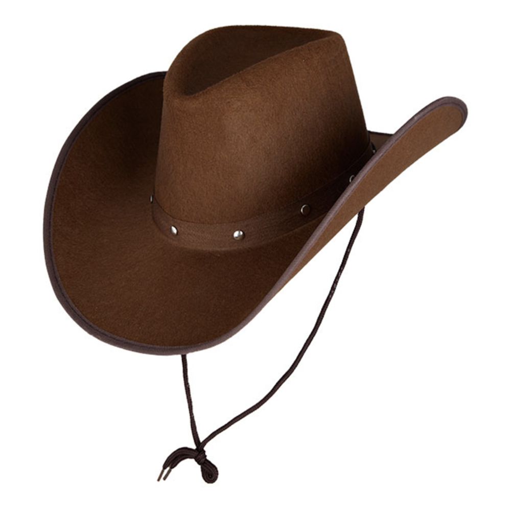 Cowboyhattu Tummanruskea