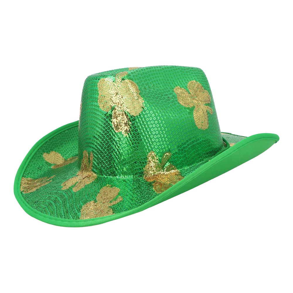 Cowboyhat St Patricks Day Pailletter
