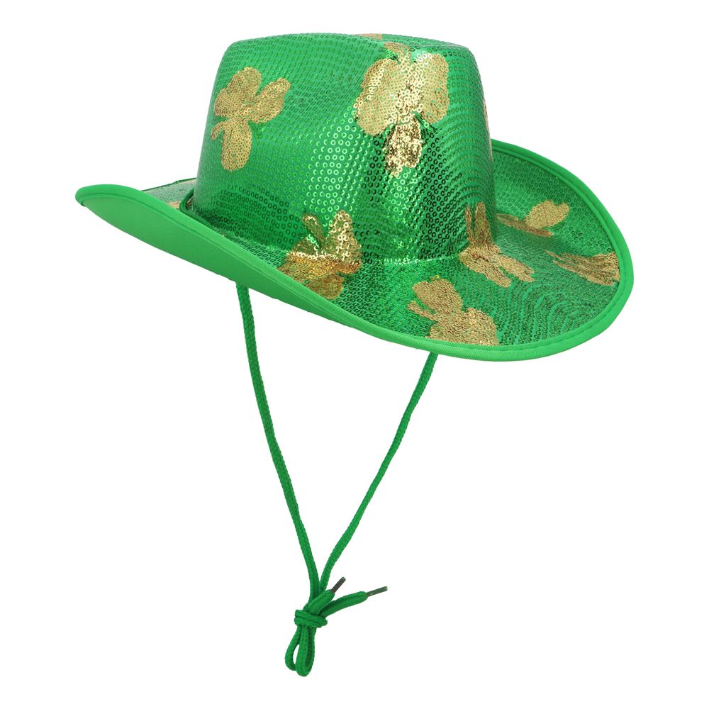 Cowboyhat St Patricks Day Pailletter