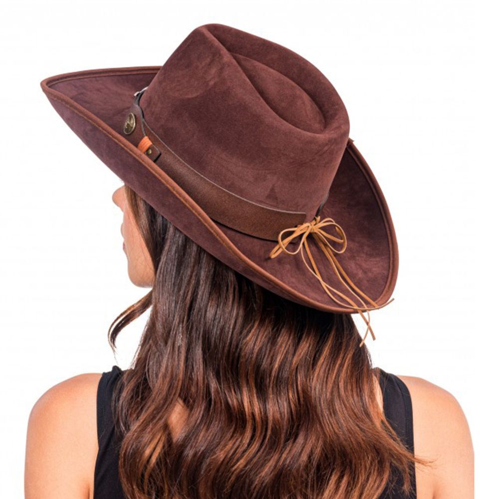 Cowboyhat Suede Brun