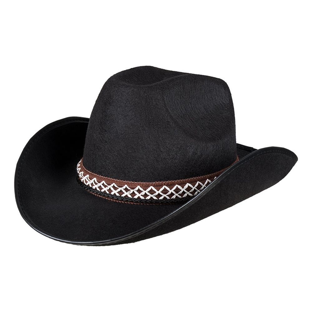 Cowboyhat Sort til Børn