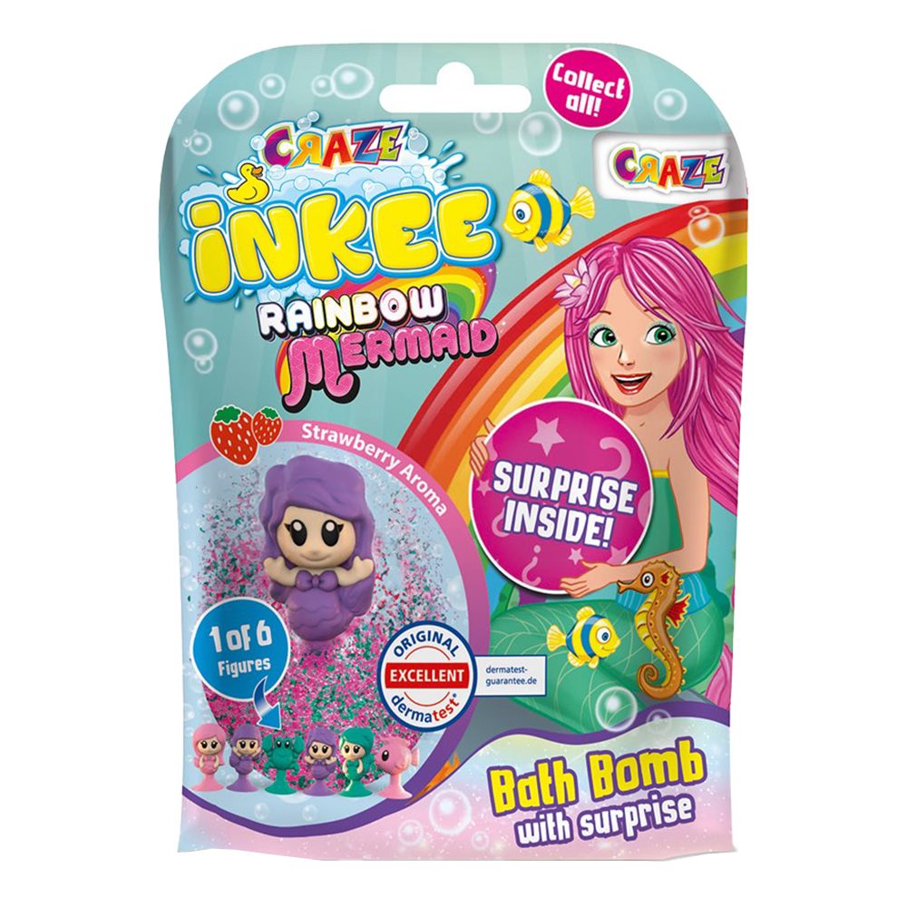 Craze Inkee Bubbliz Rainbow Mermaid Badebombe