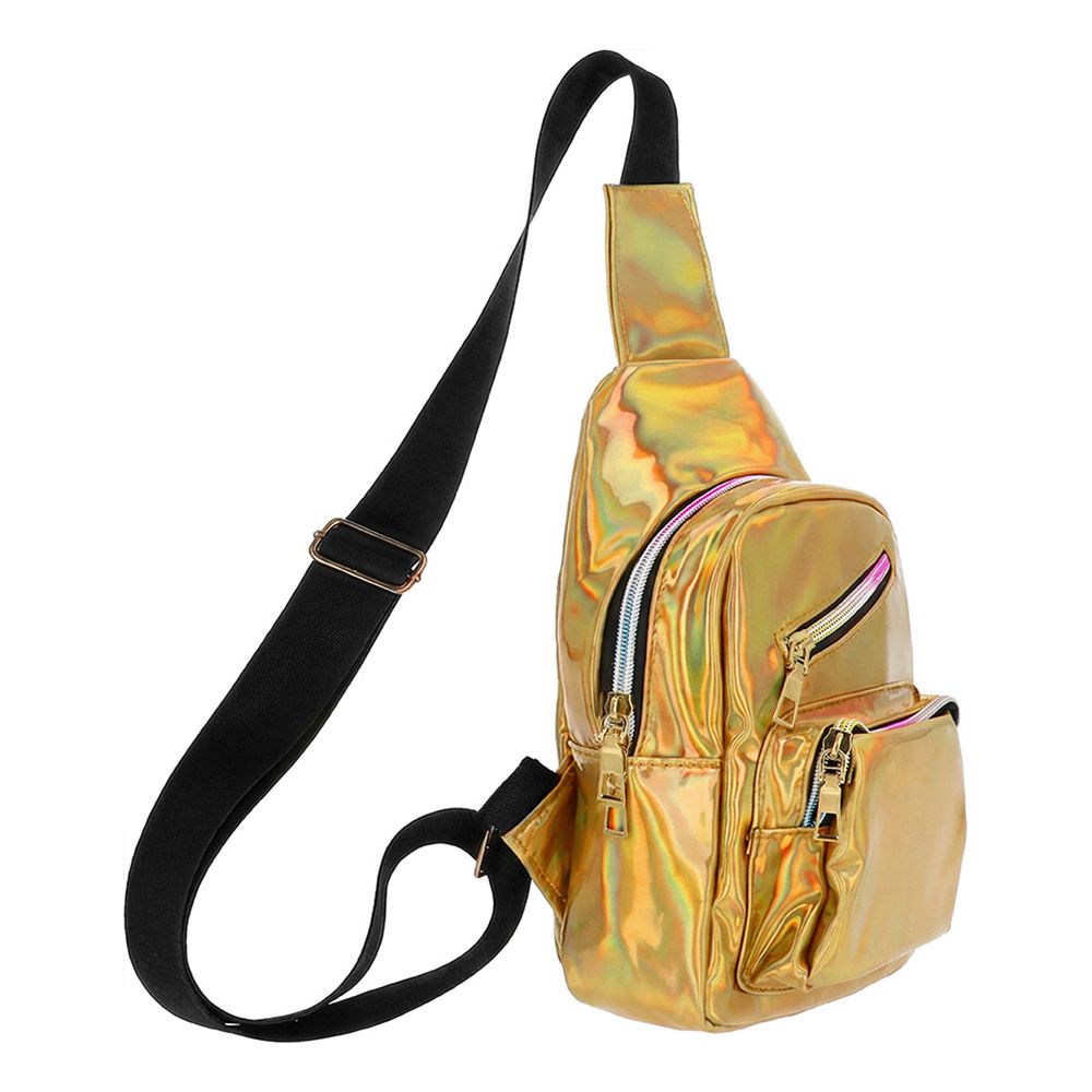 Crossbody Taske Holografisk Guld