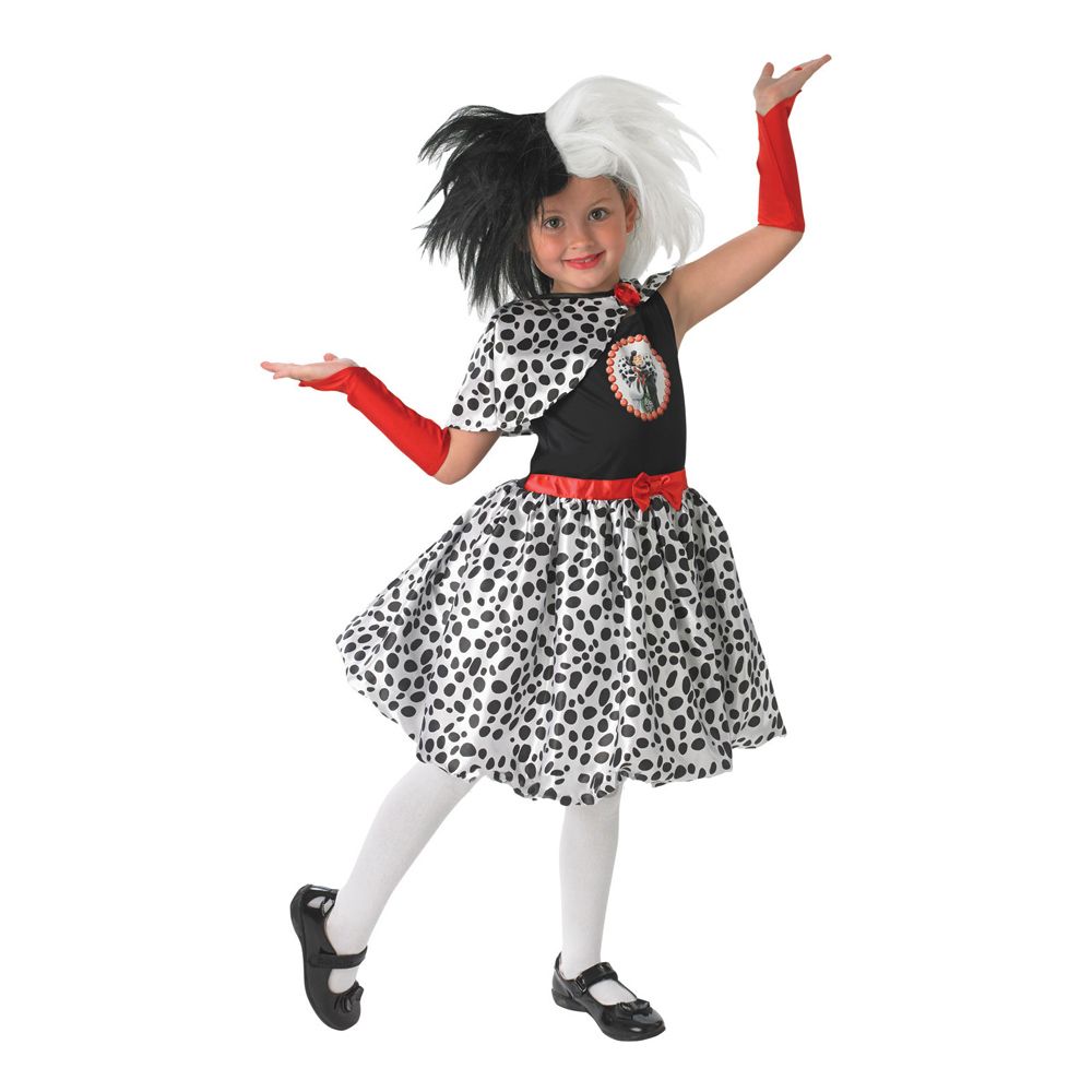 Cruella De Vil Barn Maskeraddräkt