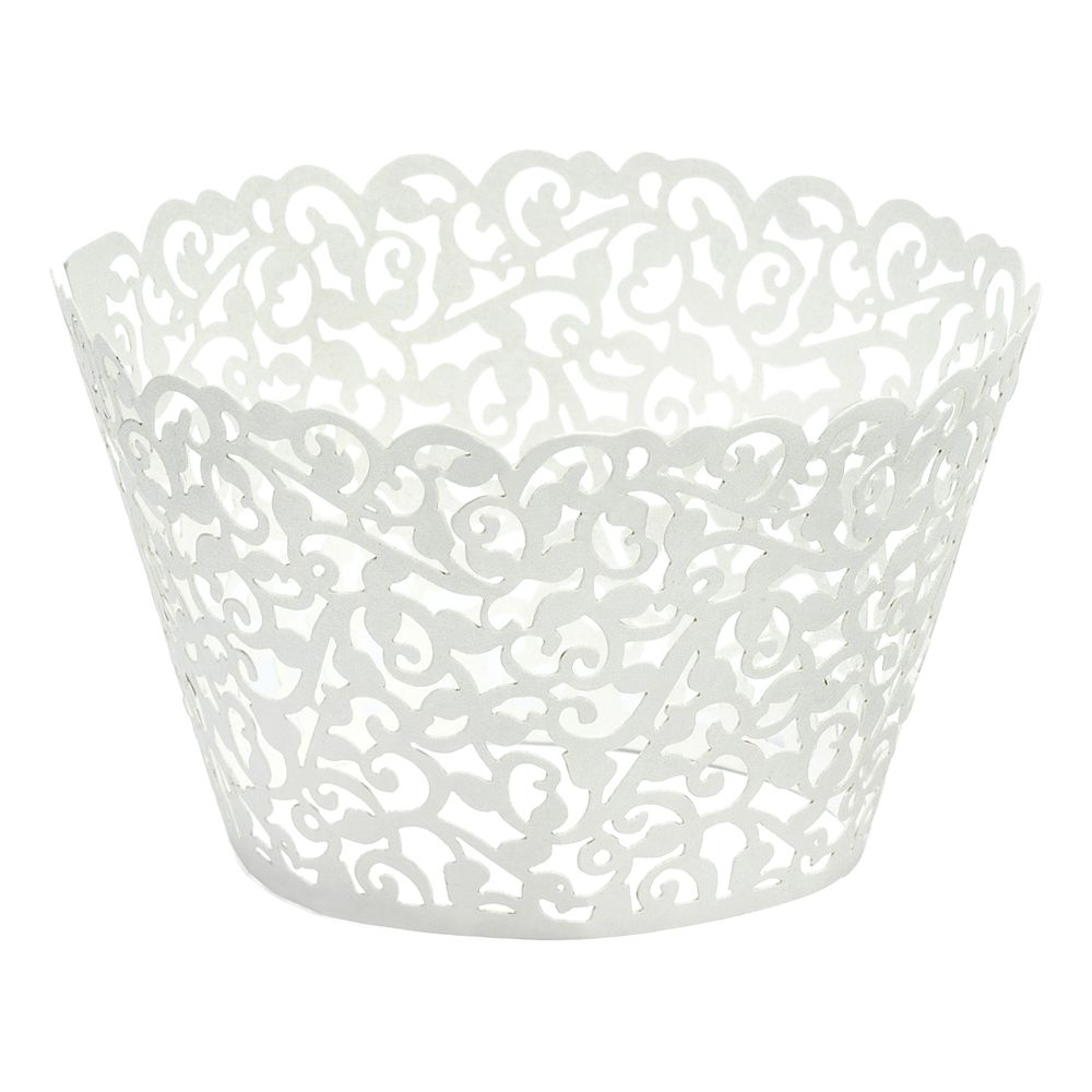 Cupcake Wrappers Hvid Lace