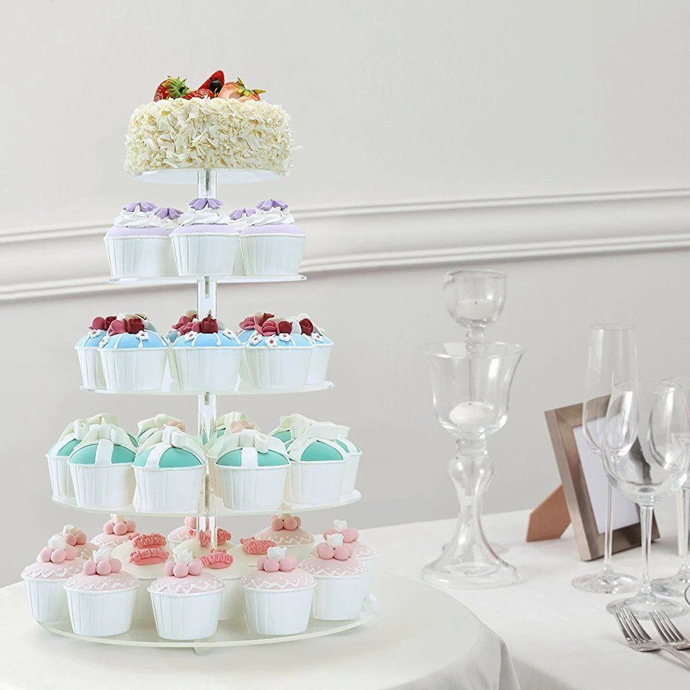 Cupcakestativ av Akrylplast Fem Etasjer