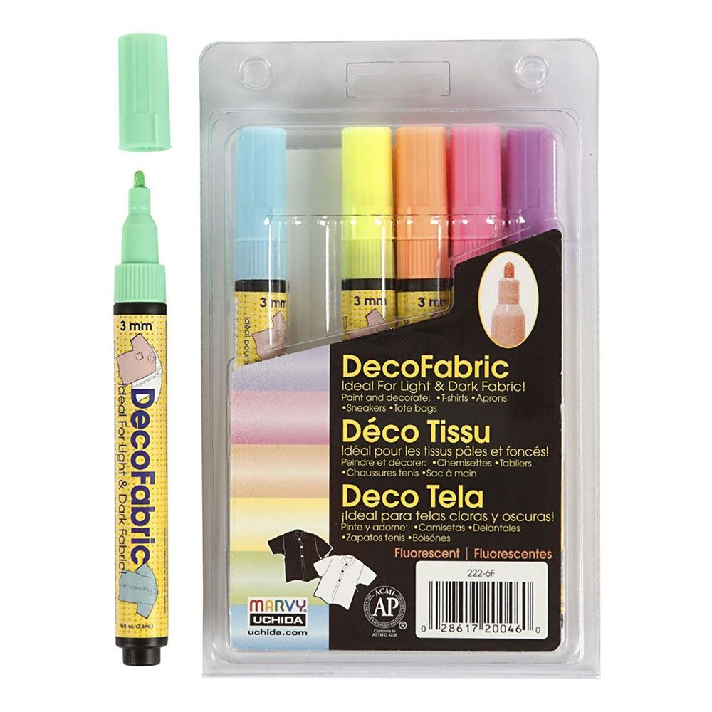 Deco Textilpennor Neonfärger