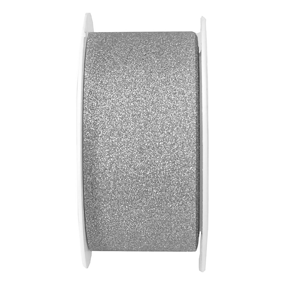 Dekorationsbånd Sølv Glitter
