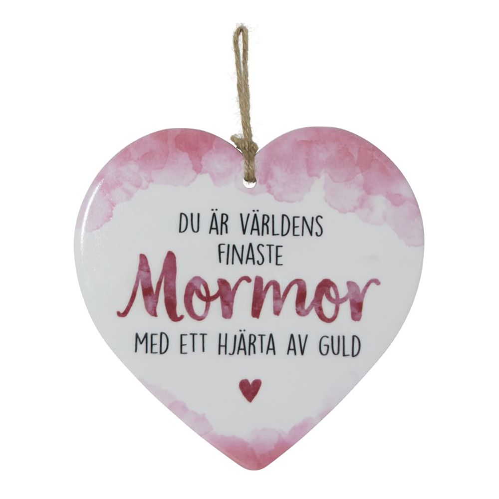Dekorasjonshjerte Mormor