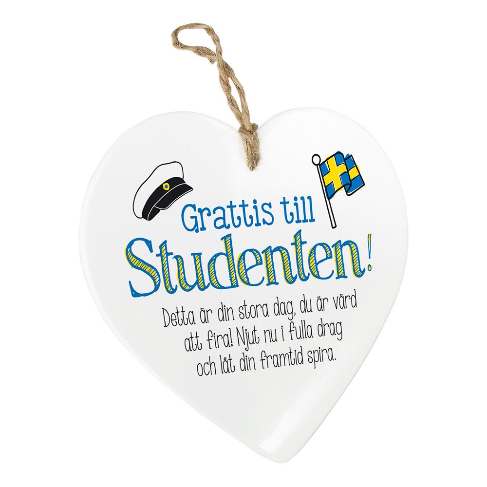 Dekorationshjärta Student