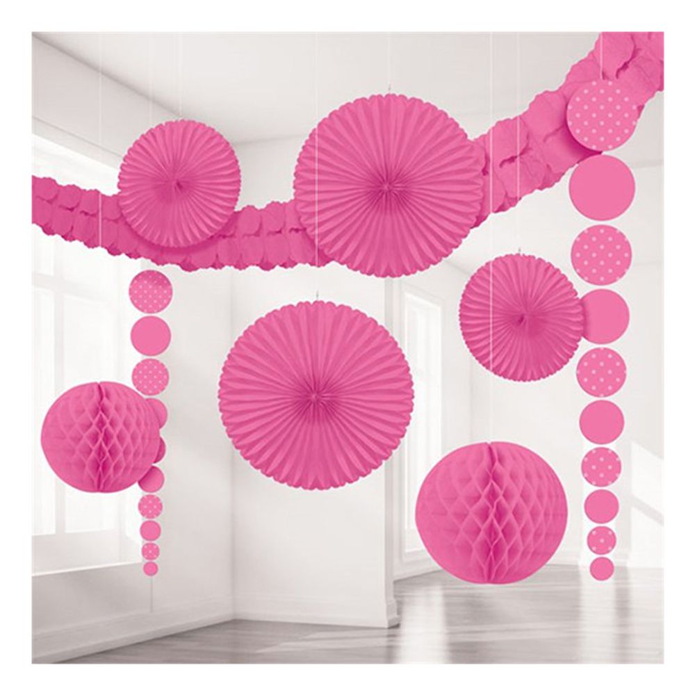 Dekorasjonsett Rosa Polka Dot