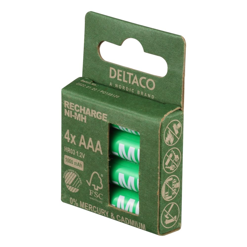 Deltaco Ultimate Ni-Mh Ladattavat Paristot
