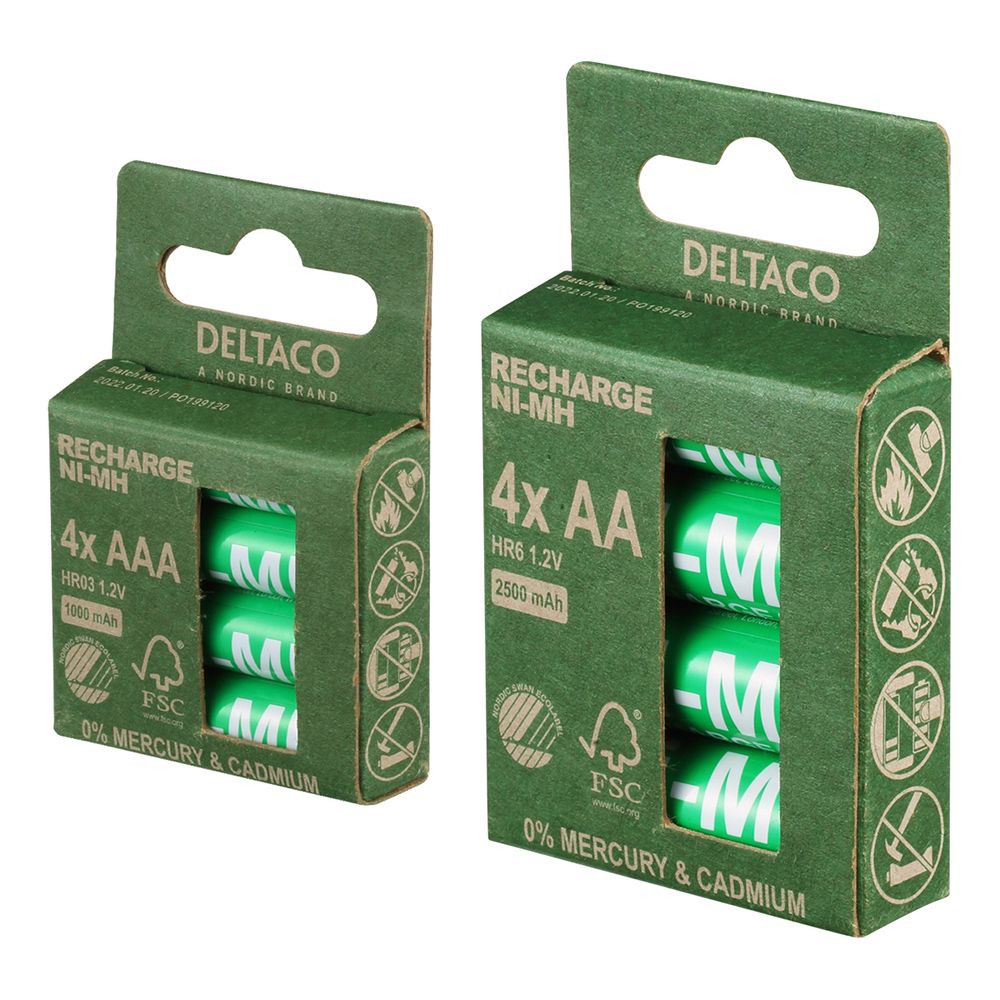 Deltaco Ultimate Ni-Mh Ladattavat Paristot
