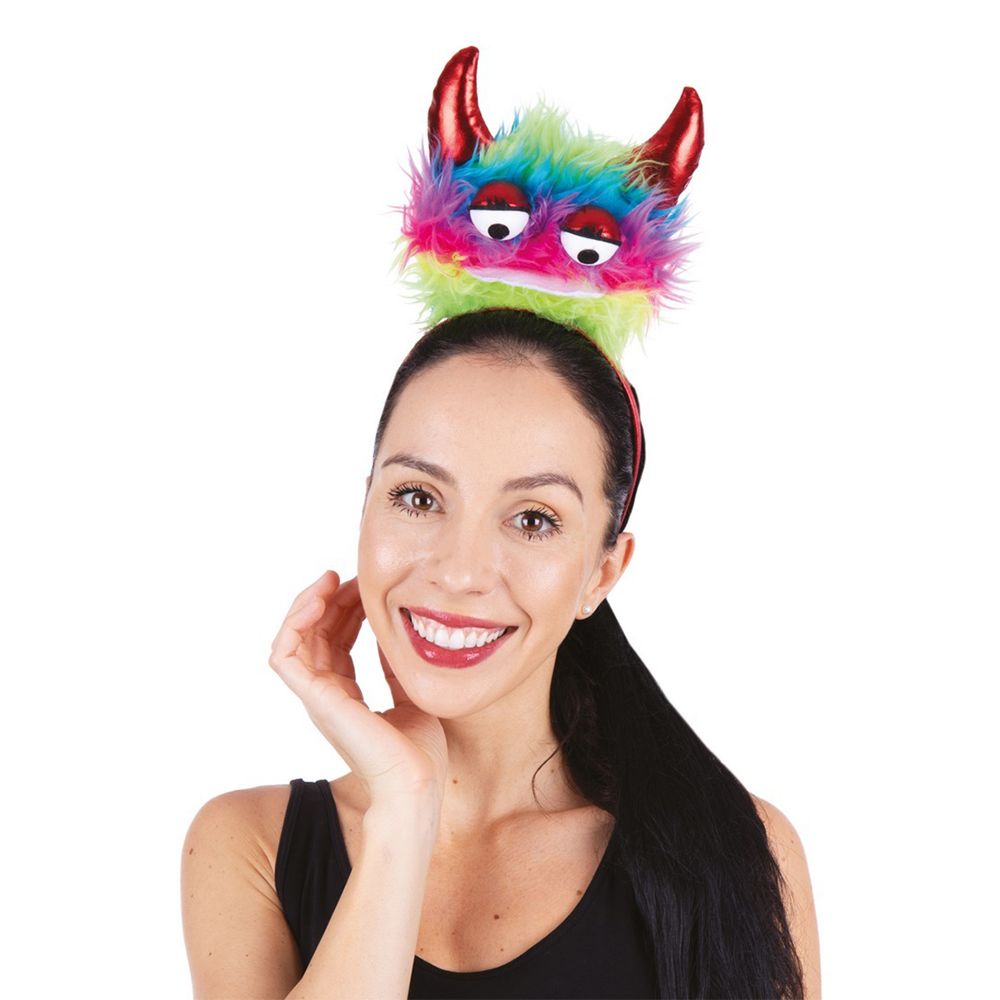 Hårbøjle Plys Monster med Horn