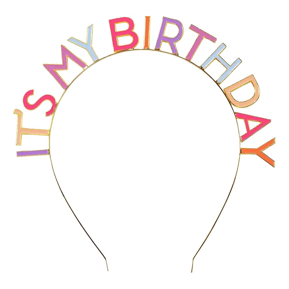 Diadem It's My Birthday Flerfärgad