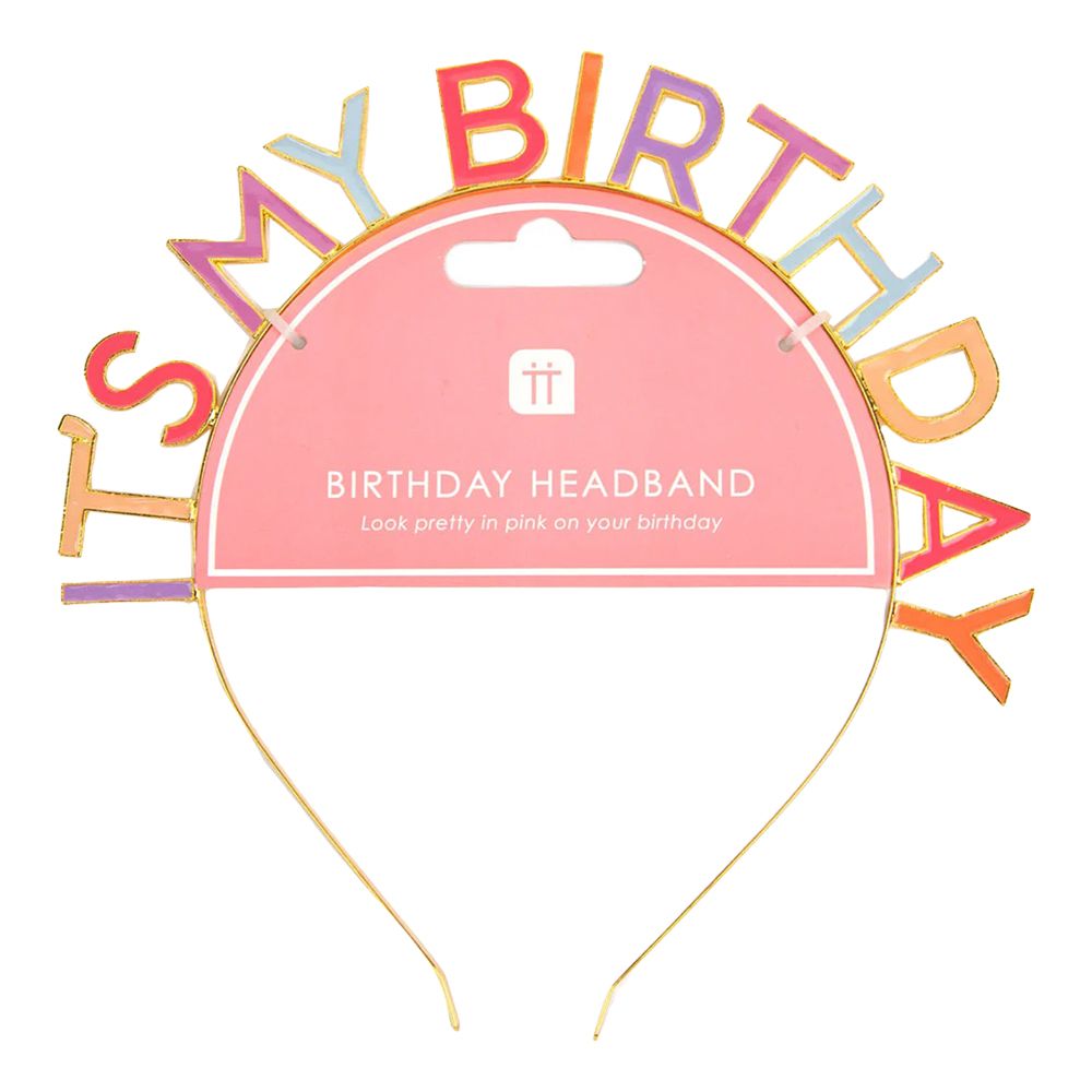 Diadem It's My Birthday Flerfärgad