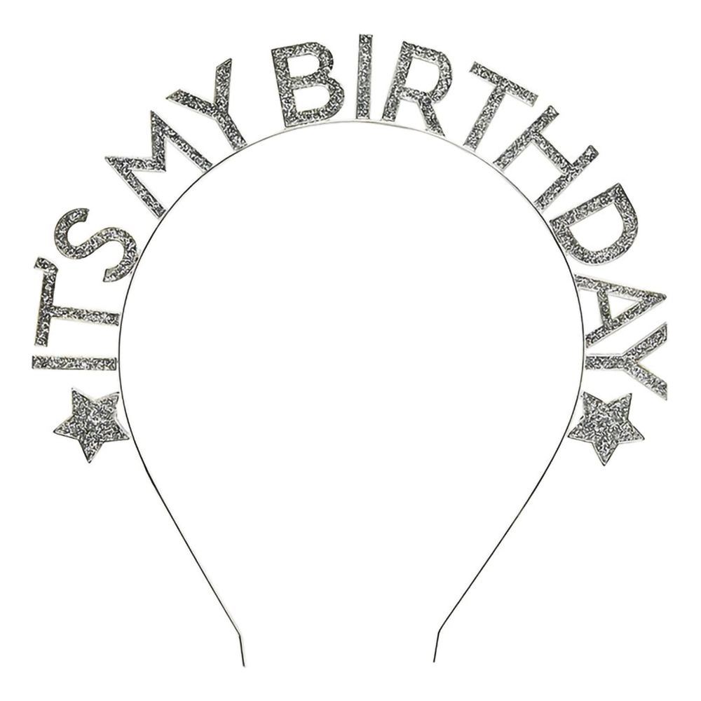 Diadem It's My Birthday Silver i Metall