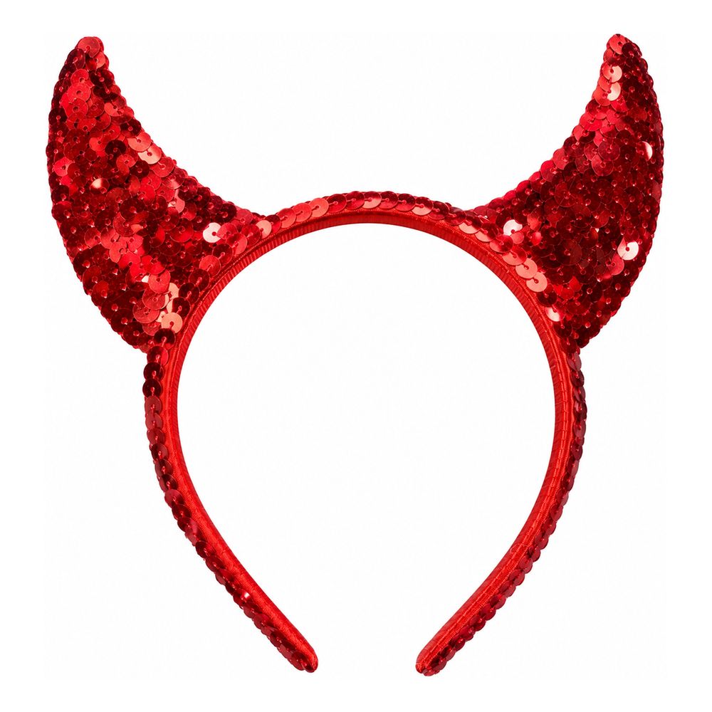 Diadem med Djevelhorn Glitrende