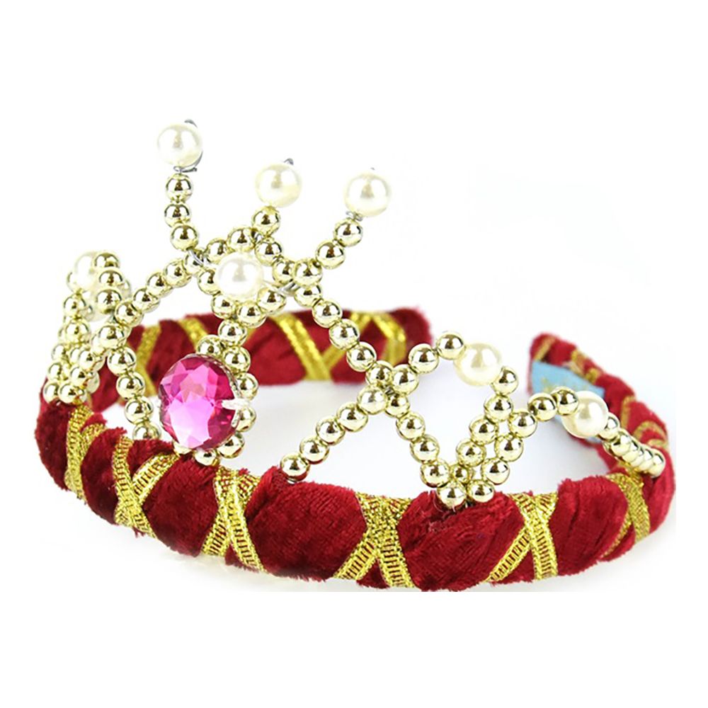 Diadem Prinsessa Sammetsröd Deluxe
