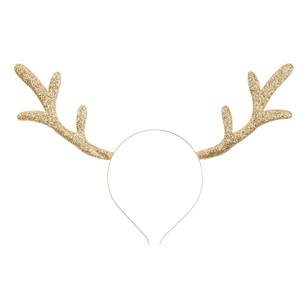 Diadem Renhorn Glitter/Guld